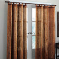 Honey Oak Brown Window Curtain G7217