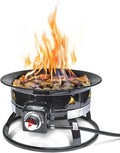 19-Inch Diameter Portable Propane Gas Fire Pit with Cover & Carry Kit V75162
