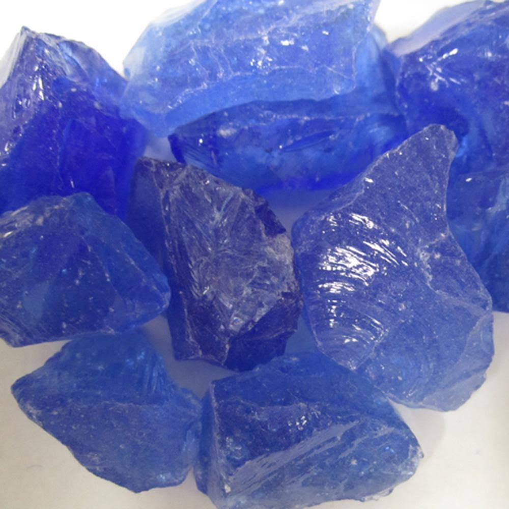 Recycled Fire Pit Fire Glass in Ocean Blue I978076
