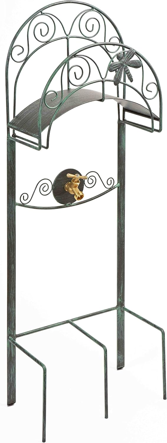 Black Pack of 2 Garden Hose Stand L99178