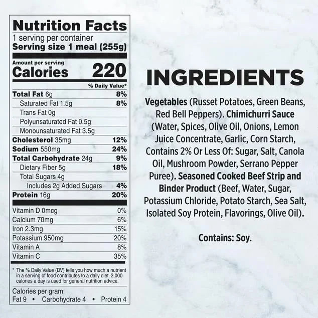 Beef Chimichurri Frozen Meal, 9 oz - Pack of 6 B33759