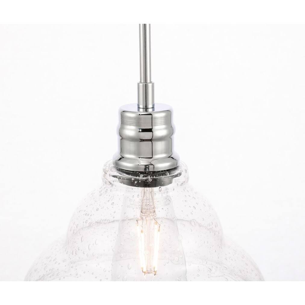 1-Light Clear Seeded Glass Brass R634