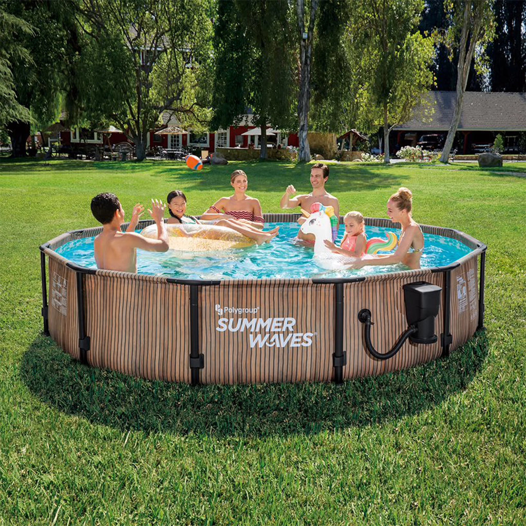 12ft x 30in Above Ground Frame Pool with Filter T278438