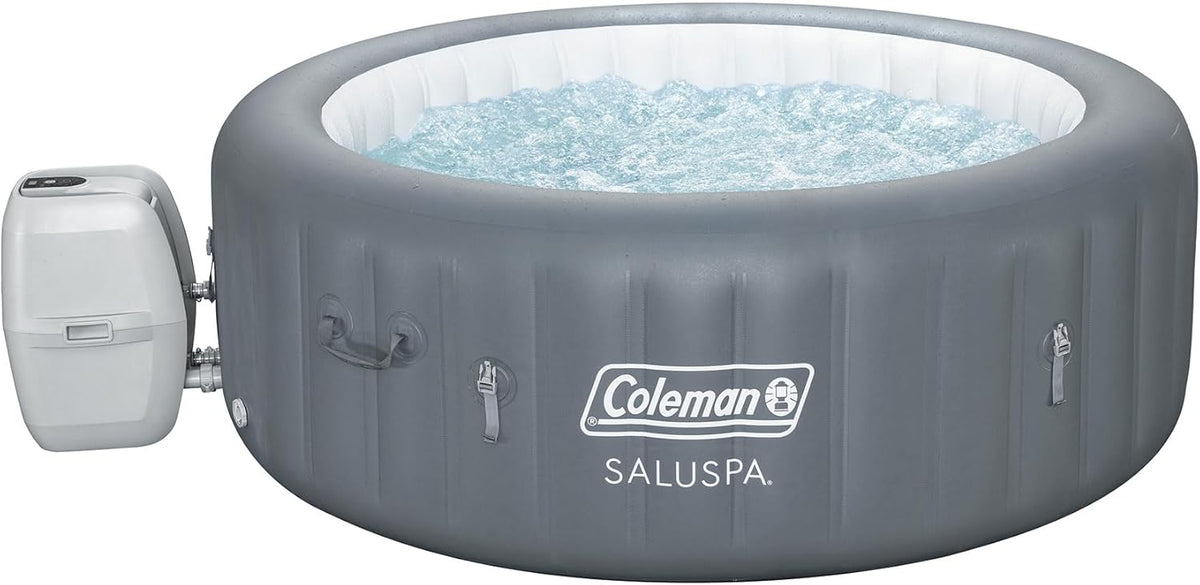 4 to 6 Person Inflatable Hot Tub with 140 AirJets and Insulated Cover Q371517