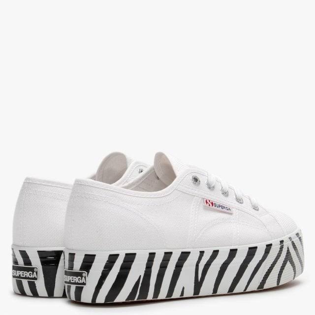 White Canvas Flatform Trainers L297