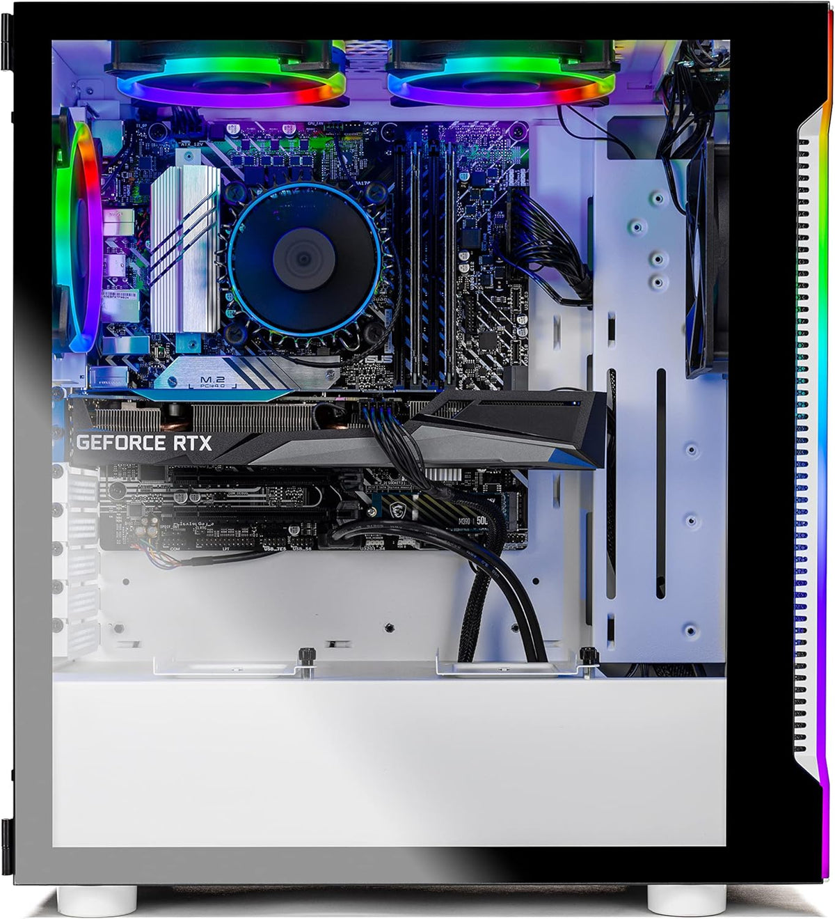 White Gaming PC Desktop with Intel Core i5 10400F, RTX 3060, 16GB DDR4 RAM, 1TB NVME SSD T47766