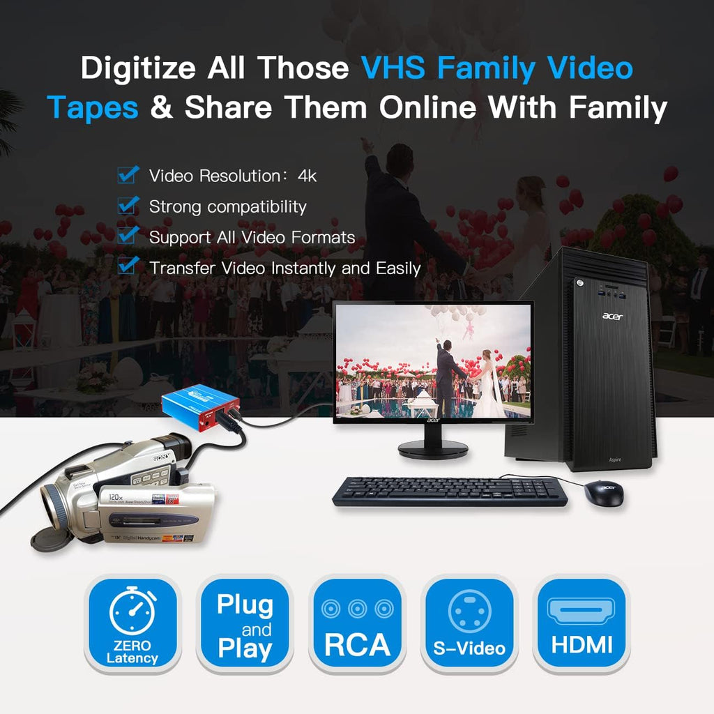 Video Tape to Digital HDMI Capture Converter P471