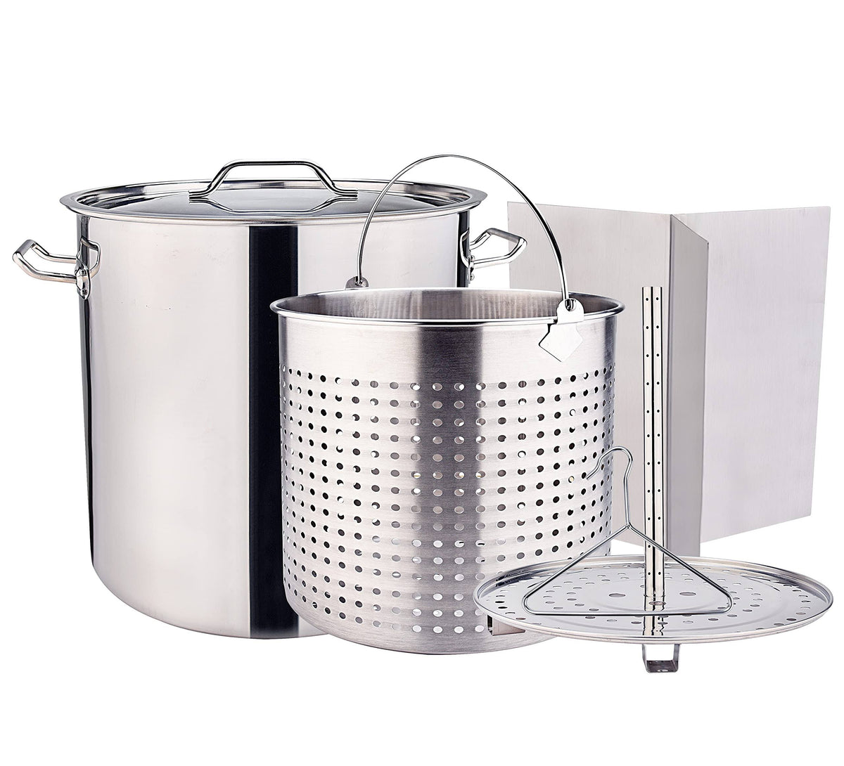 52qt Stainless Steel Stock Pot with Lid U3061