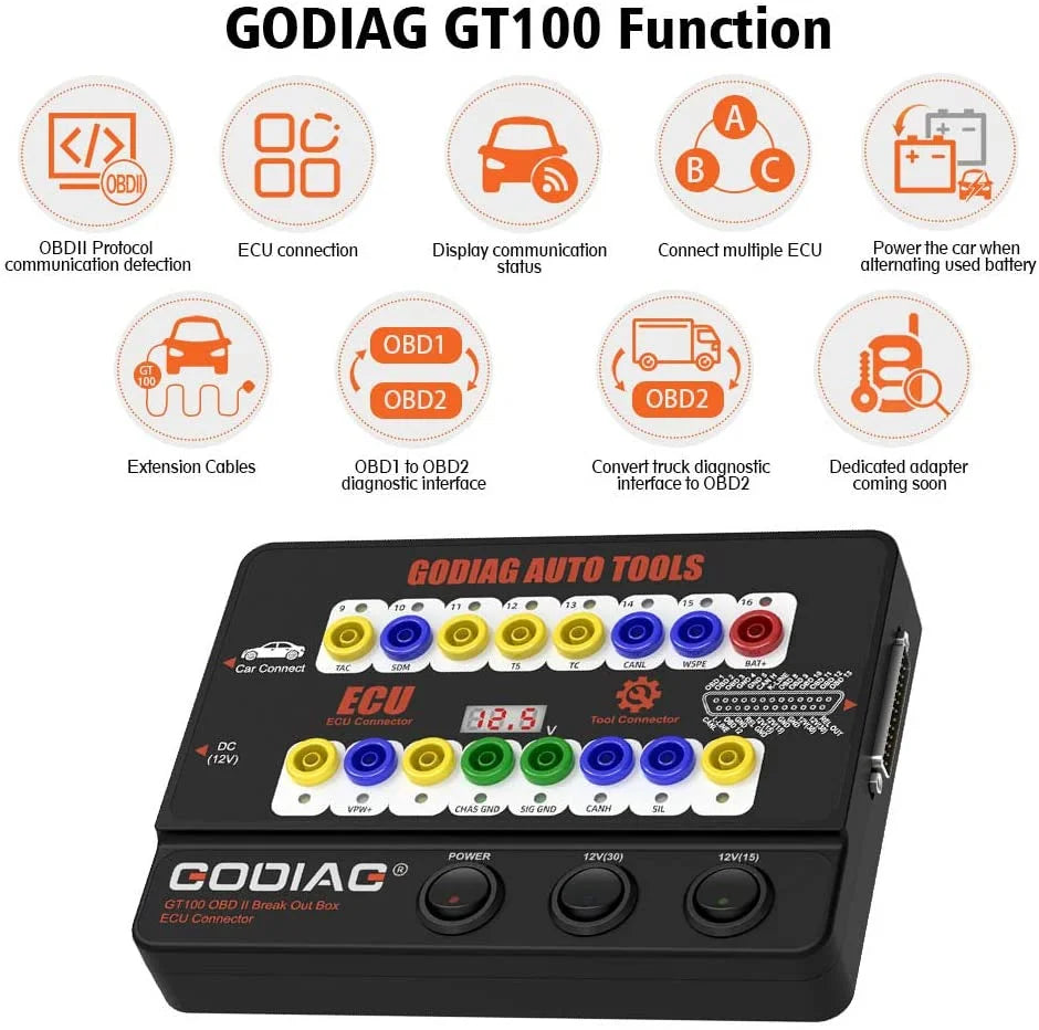 OBDII Protocol Detector Breakout Box ECU Connector V6888