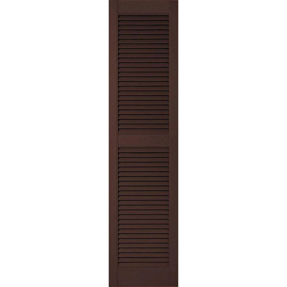 18 inchw x 35 inchh Vinyl Open Louver Shutters with Shutter-Loks, Per Pair G999