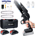6 Inch 24V Cordless Mini Chainsaw with 2 Batteries and 2 Chains Y710