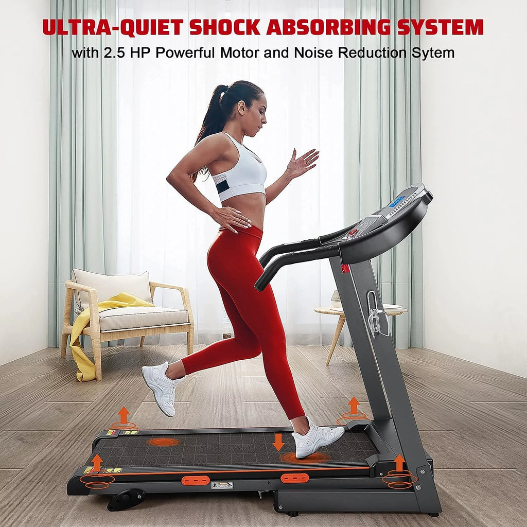 Electric Foldable Treadmill 2.5 HP 3 Levels Incline H400462