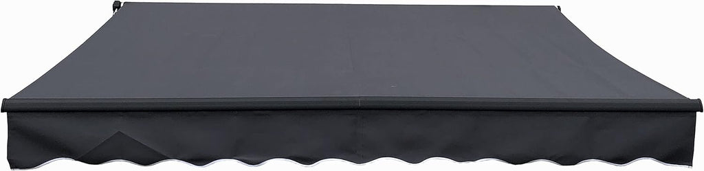 Black Retractable Patio Awning 10 x 8 Feet D4548