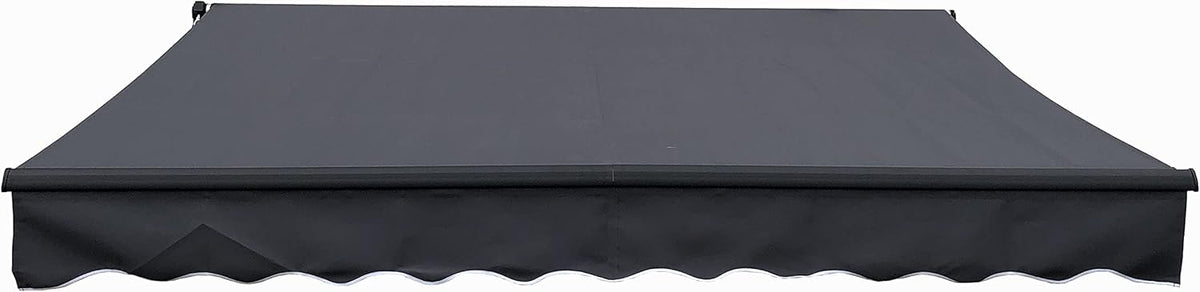 Black Retractable Patio Awning 10 x 8 Feet D4548
