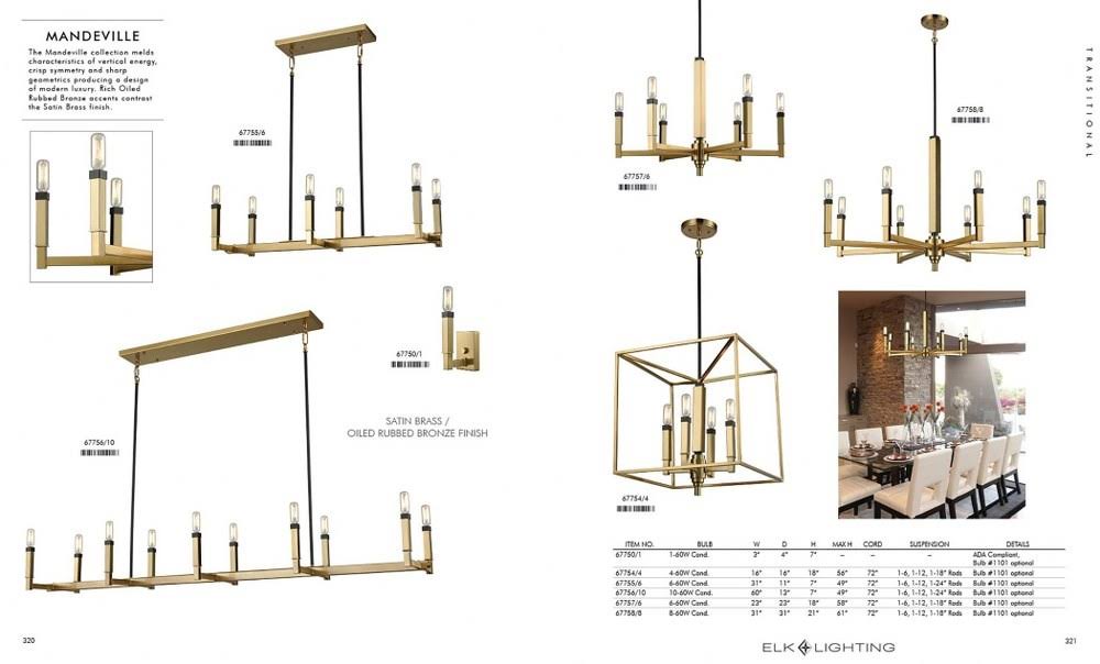 6-Light Chandelier D314