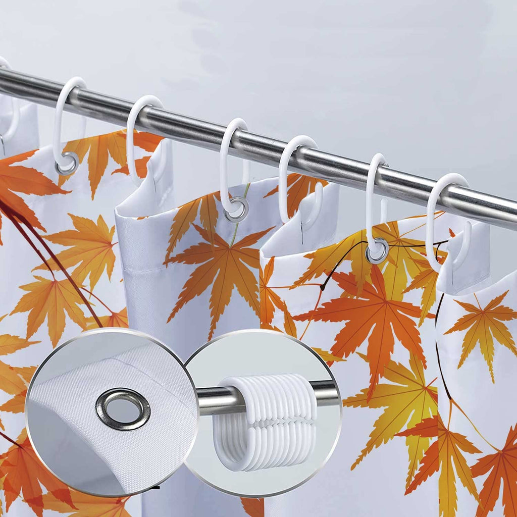 Fall Gnomes Fabric Shower Curtain Set with Hooks 72X72" A531909