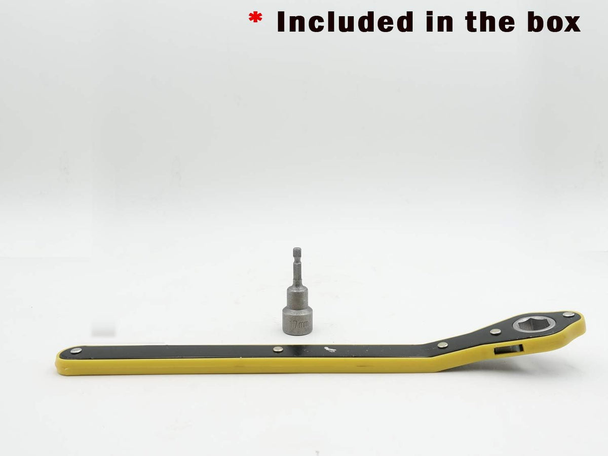 Heavy Duty RV Camper Wheel Tire Chock 2 Sets with Crank Handle N9133