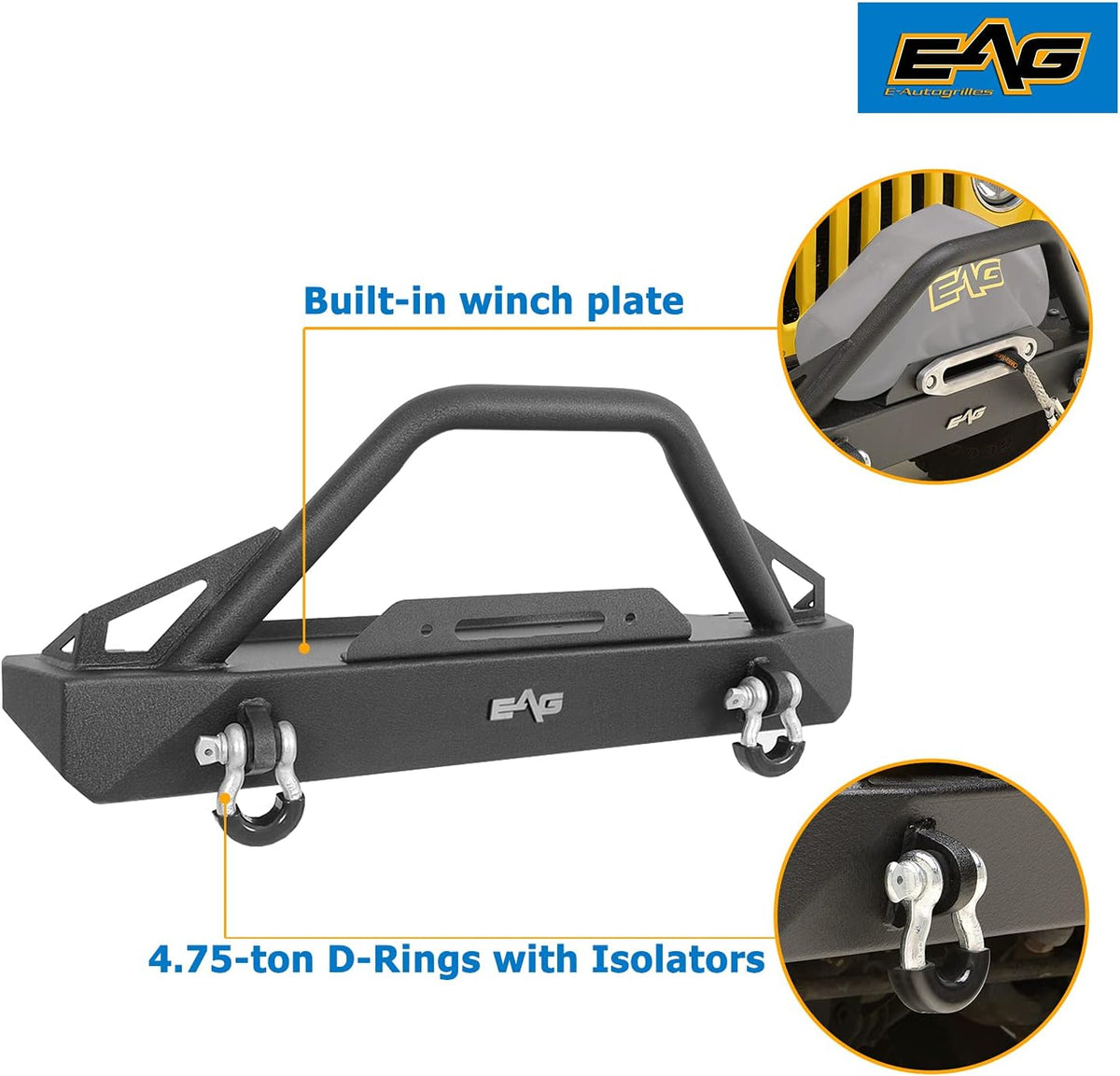 Front and Rear Bumper with Tire Carrier H418022