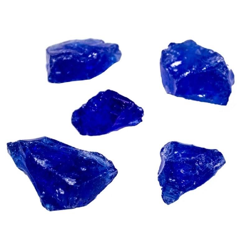 Recycled Fire Pit Fire Glass in Ocean Blue I978076
