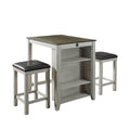 White Espresso Dining Room Set with Rectangular Table V13063