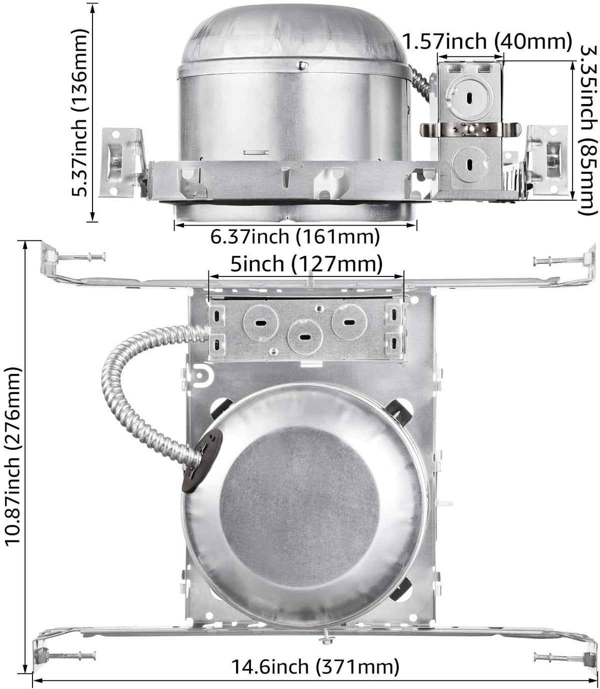 8 Pack 6 Inch IC Rated Air Tight Recessed Housing J664825