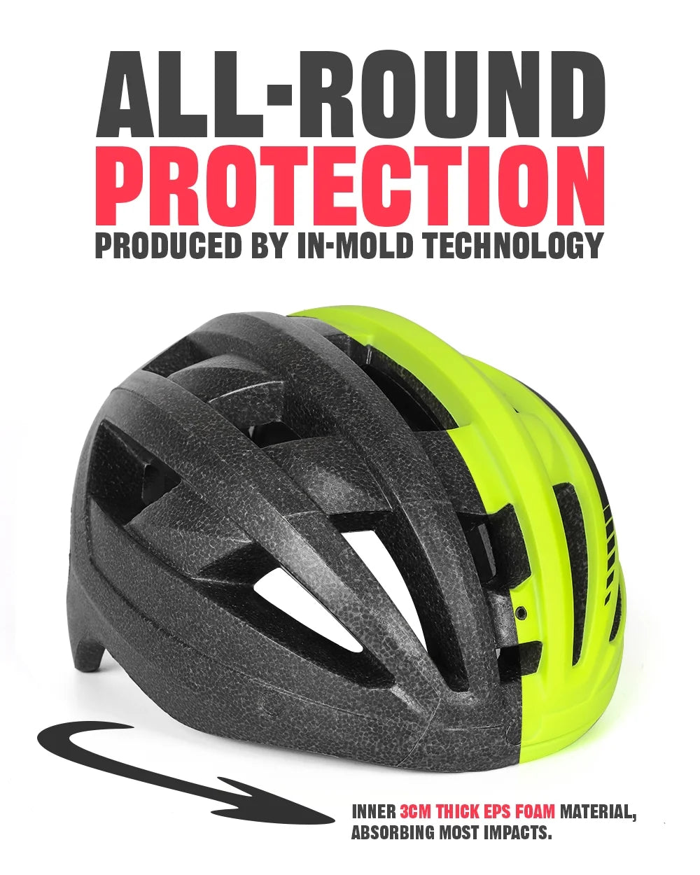 Bike Helmet with Visor and Goggles USB Rechargeable Light U80112