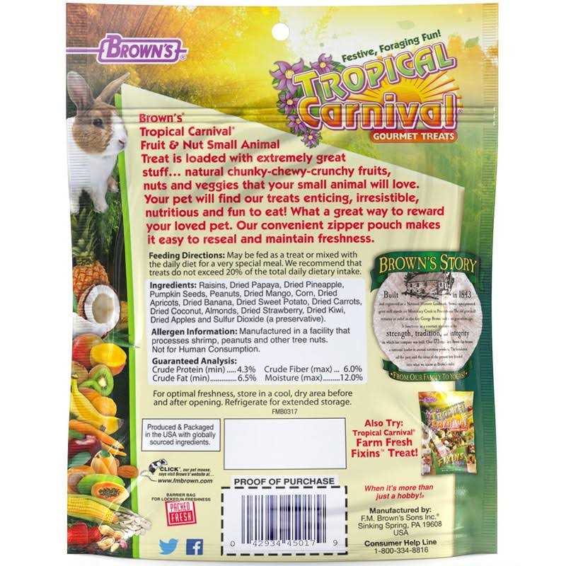 Tropical Carnival Fruit & Nut Small Animal Treats S968
