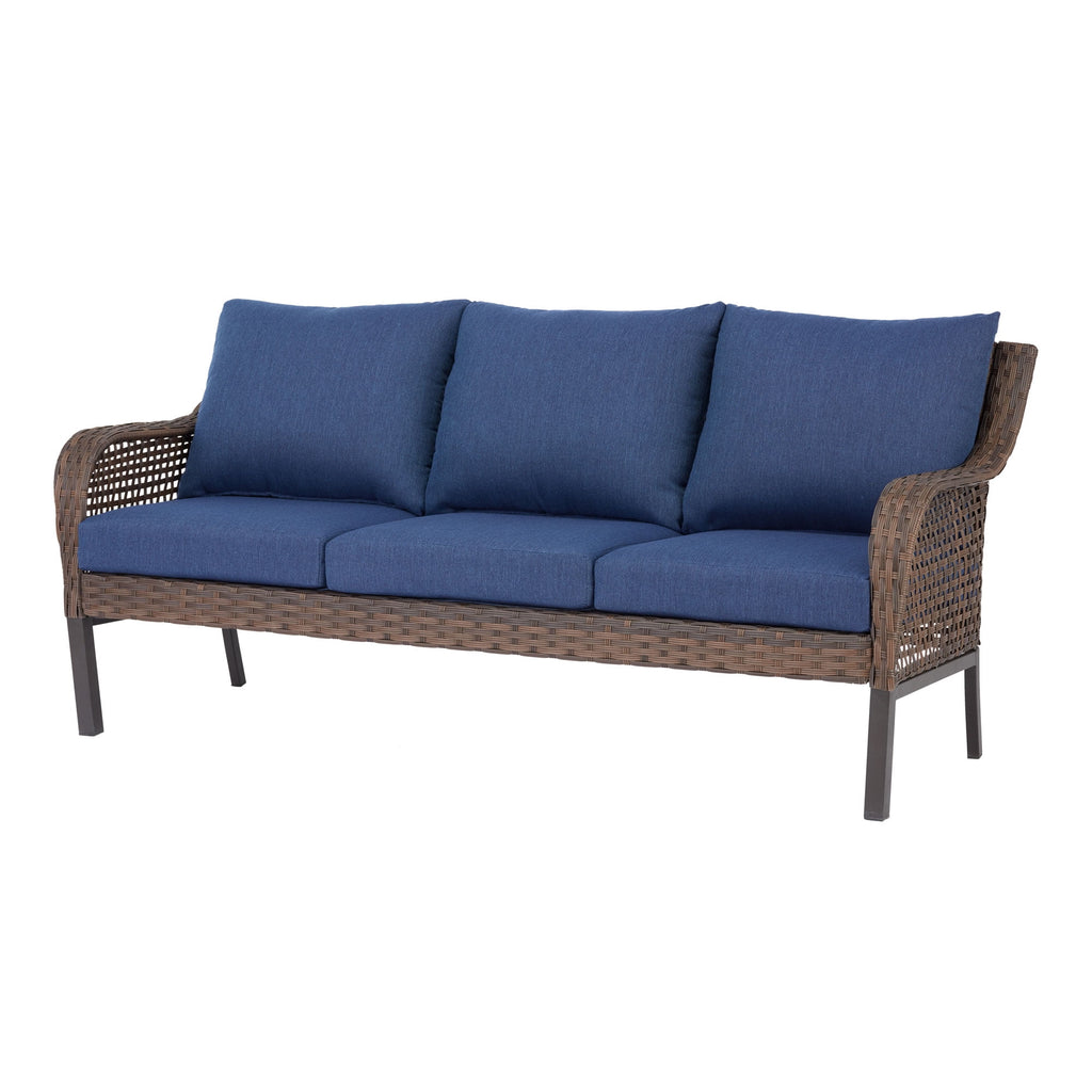 Blue Wicker Outdoor Sofa L12623
