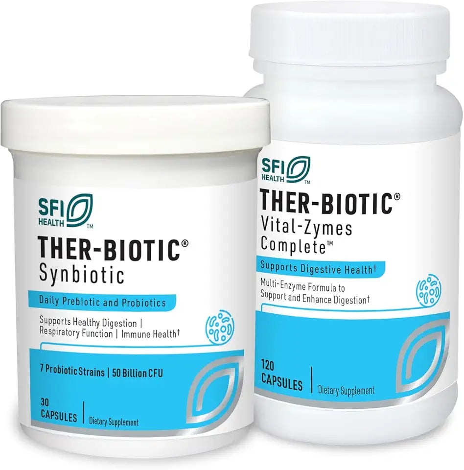 Probiotic 30 Capsules + Digestive Enzymes 120 Count 2 Product Set B178