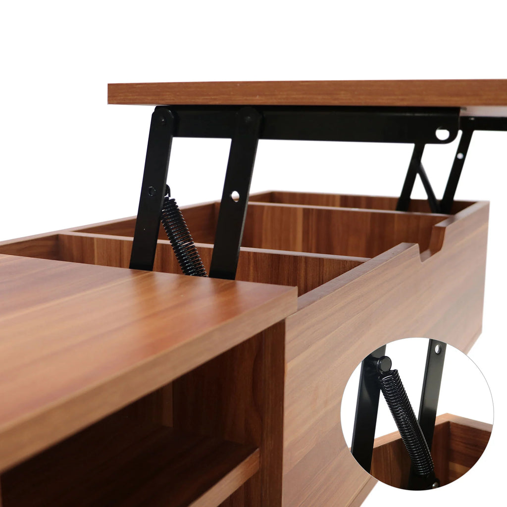 Brown Lift Top Coffee Table with Storage A4326