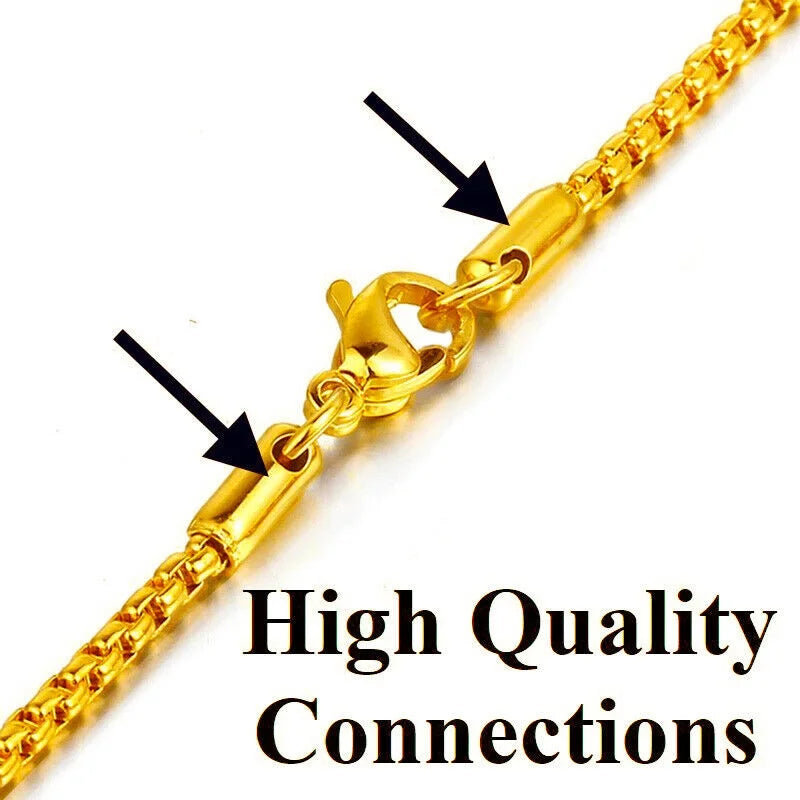 18k Gold Plated Dragon Link Chain 24" Pendant Necklace N6777