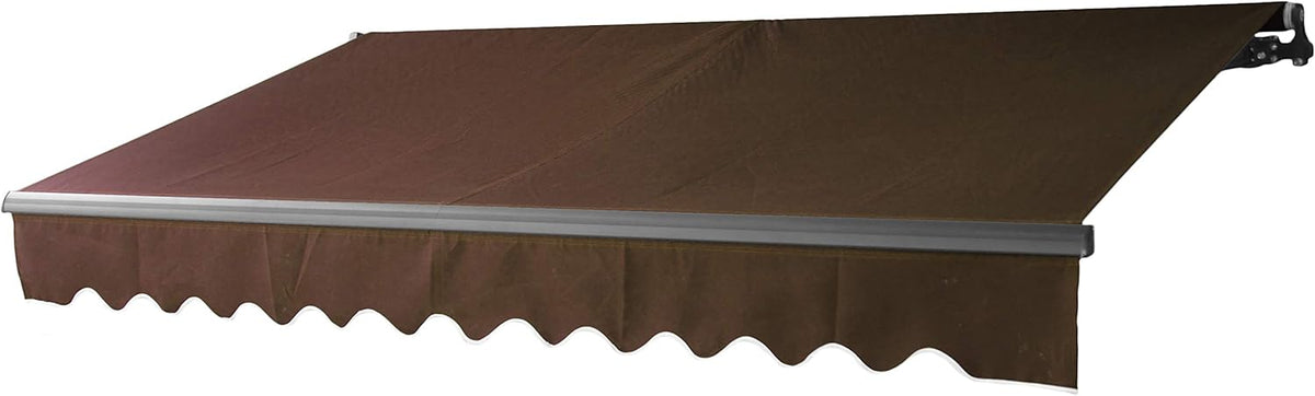 Black Retractable Patio Awning 10 x 8 Feet D4548