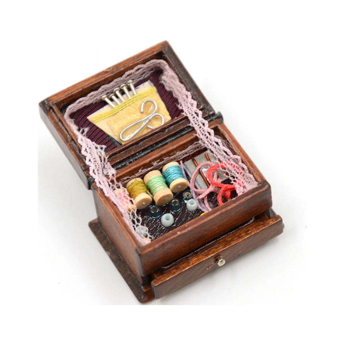 1:12 Dollhouse Miniature Sewing Needle Kit Box K97391