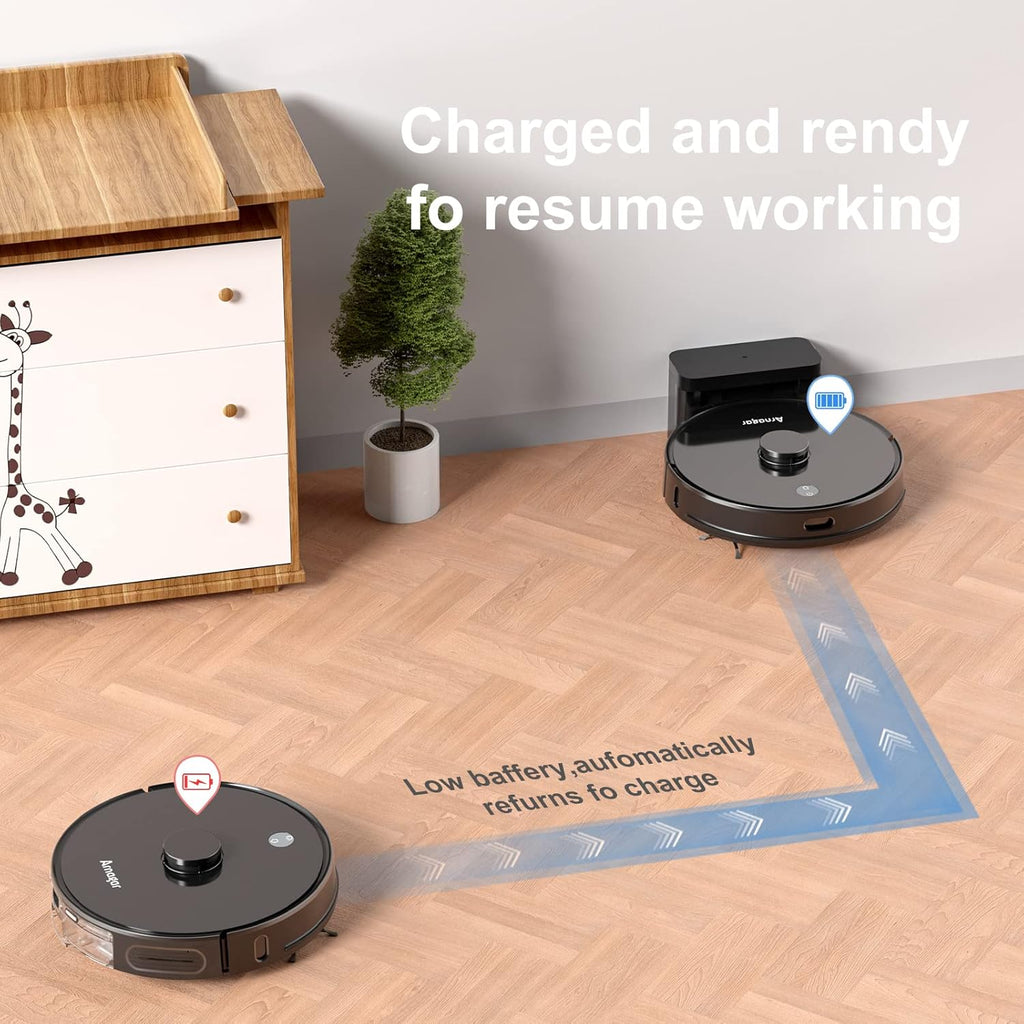 S8 Robot Vacuum and Mop Cleaner, 3500Pa Suction, App and Alexa Compatible W52259