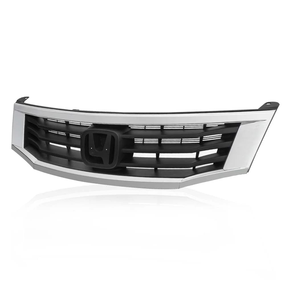 Chrome Front Bumper Hood Upper Grille Grill Trim for 2008-2010 Honda Accord Sedan 4-Door U4547
