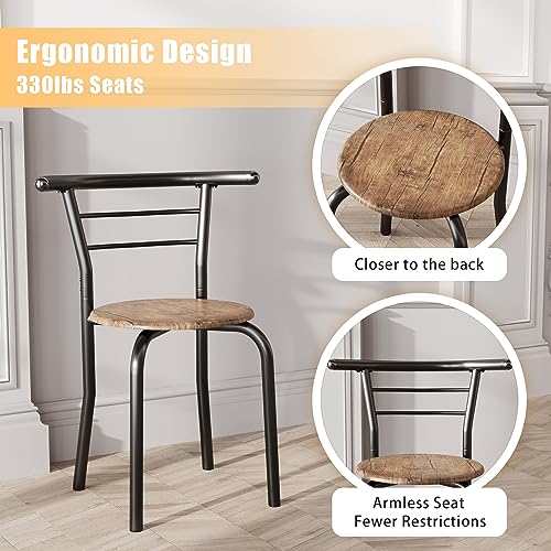 3-Piece Wooden Round Table & Chair Set Z939544