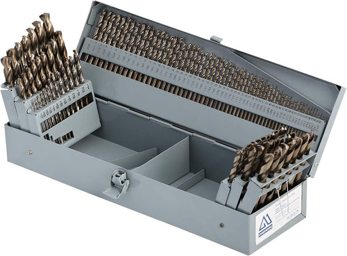 115Pcs M35 High Speed Steel Twist Drill Bit Set with Metal Indexed Storage Case C699166