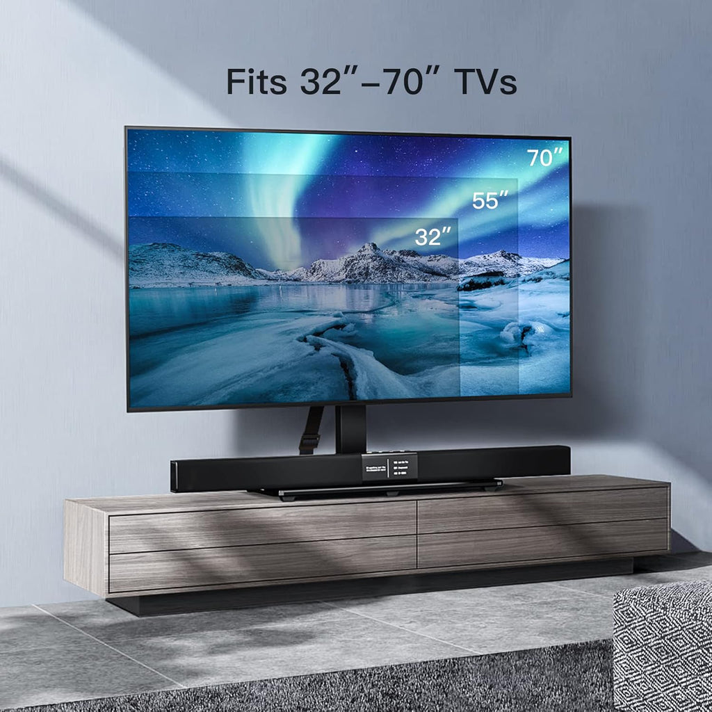 Swivel TV Stand for 32 to 70 inch Flat Screen TVs Height Adjustable J15185