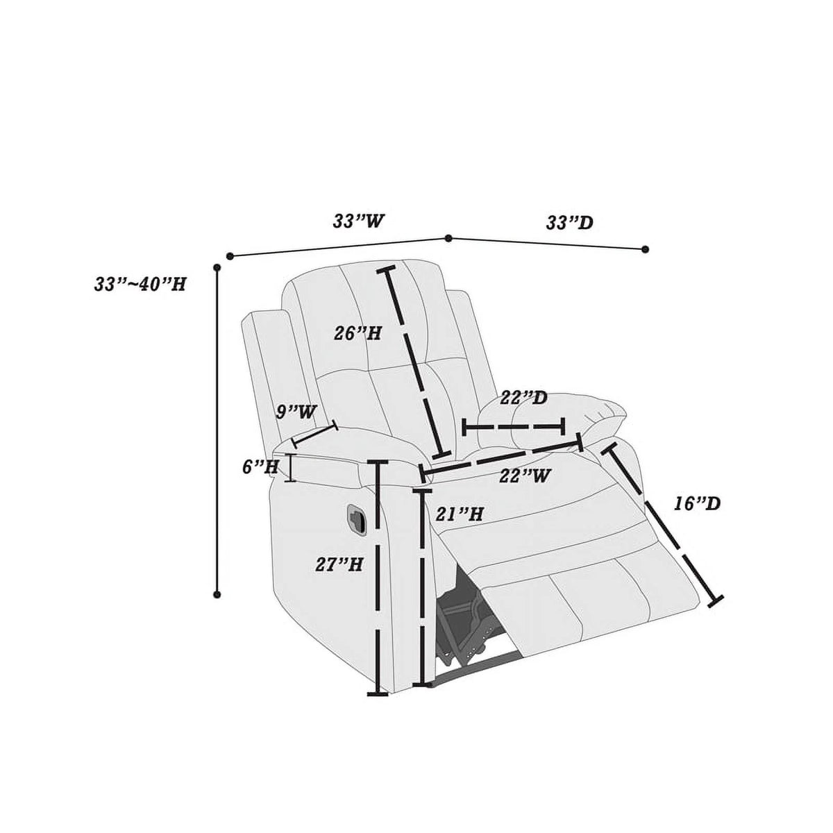 Microfiber Manual Recliner G256