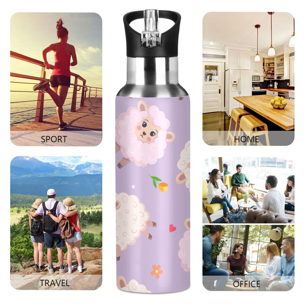 Stainless Steel Insulated Water Bottle with Straw Lid P831069