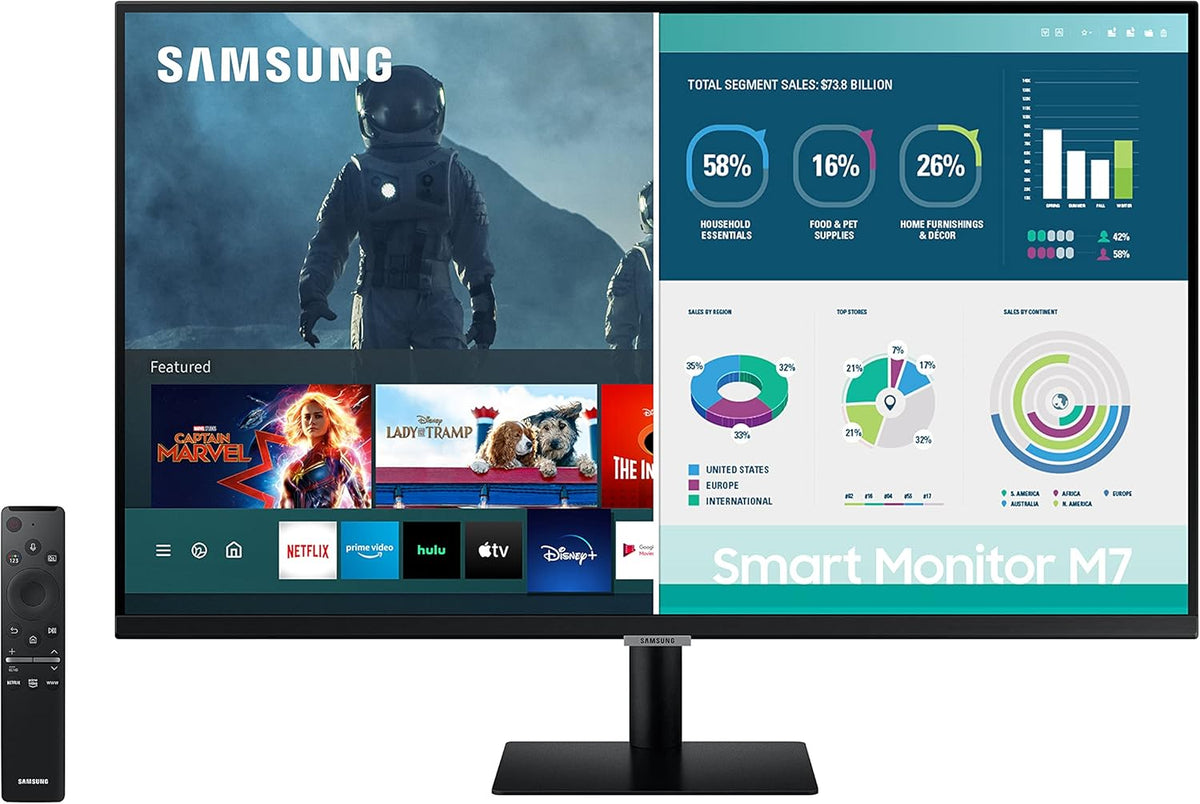 32-inch 4K UHD Smart Monitor, Black P28205