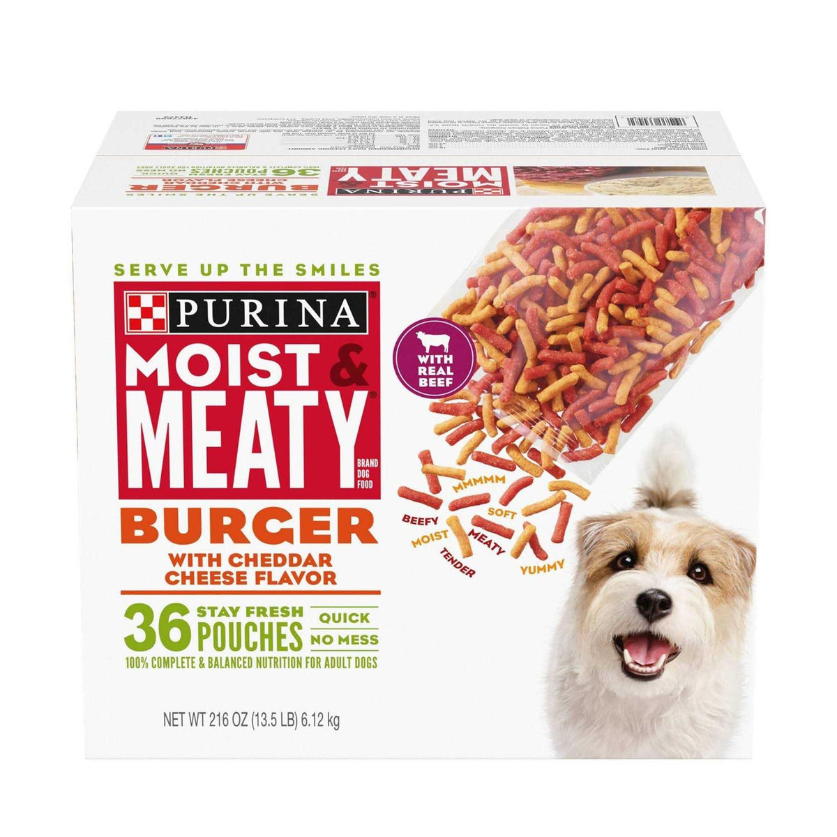 Moist & Meaty Burger Cheddar Cheese Flavor Dry Dog Food H46674