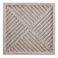 White Washed Fretwork Wood Wall Panel Artwork L104685