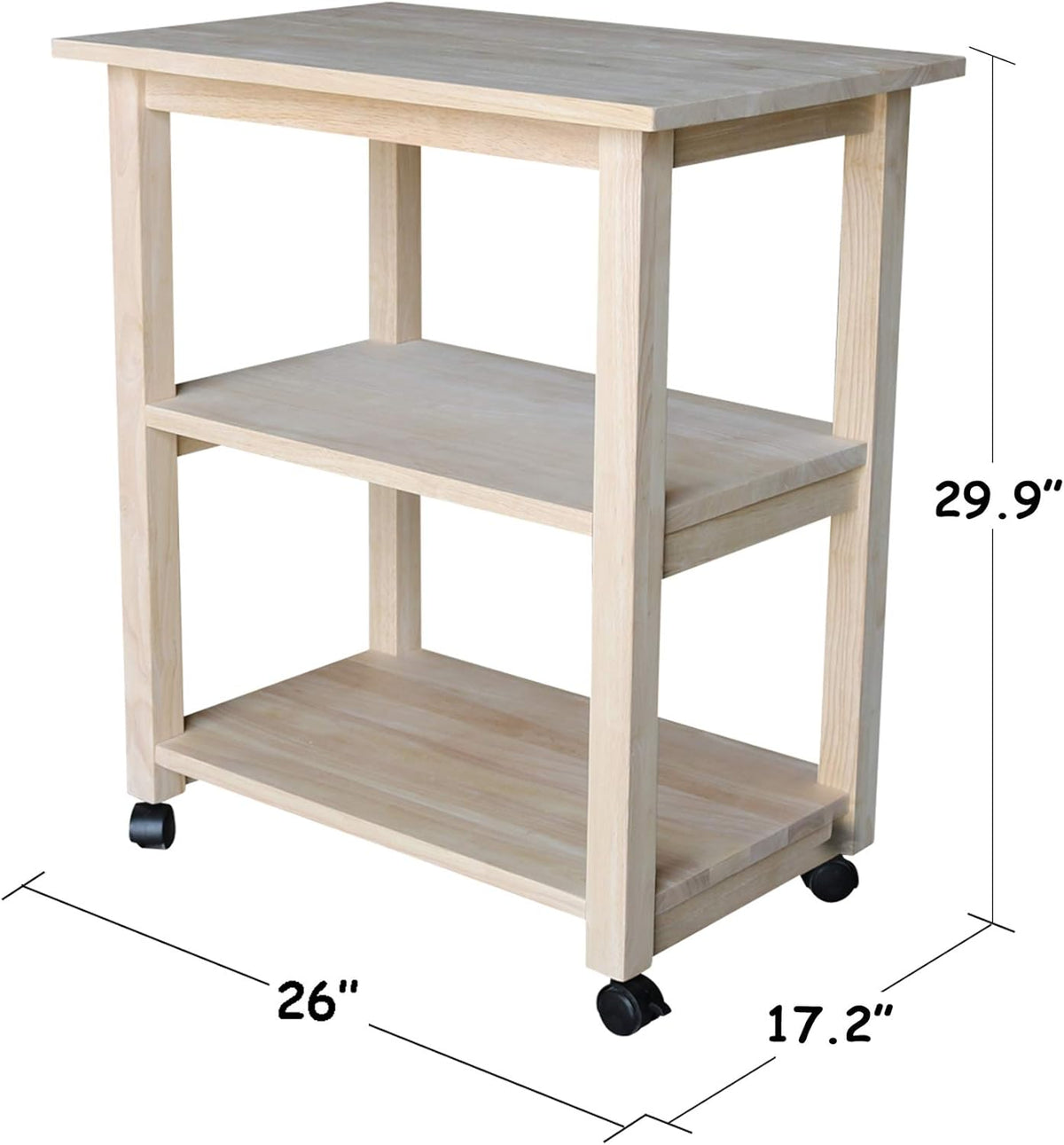 Unfinished Microwave Cart E10882