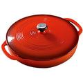 Red Enameled Cast Iron Covered Casserole U532882