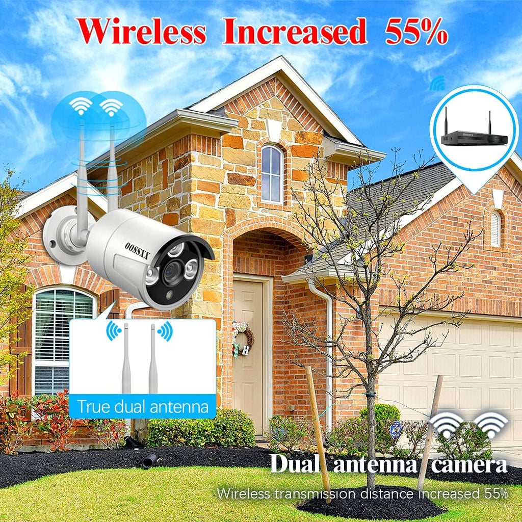 3K 5.0MP Wireless Security Camera System with 2TB Hard Drive C8717