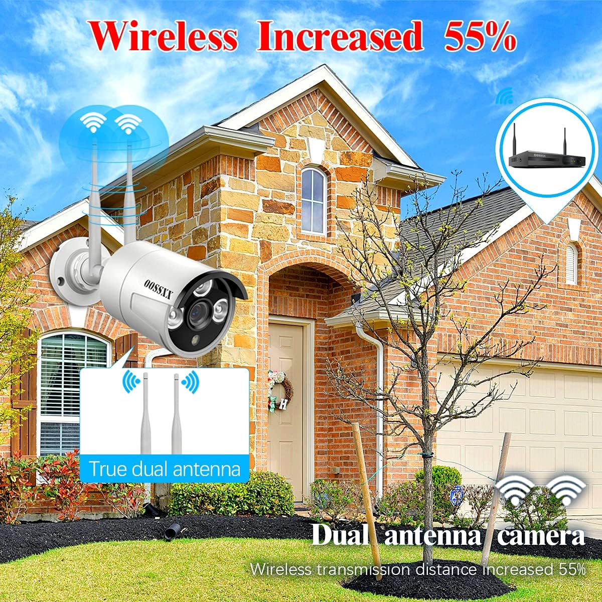 3K 5.0MP Wireless Security Camera System with 2TB Hard Drive C8717