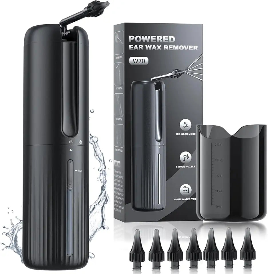 Water Powered Electric Ear Cleaner with 4 Water Pressure Modes U285868