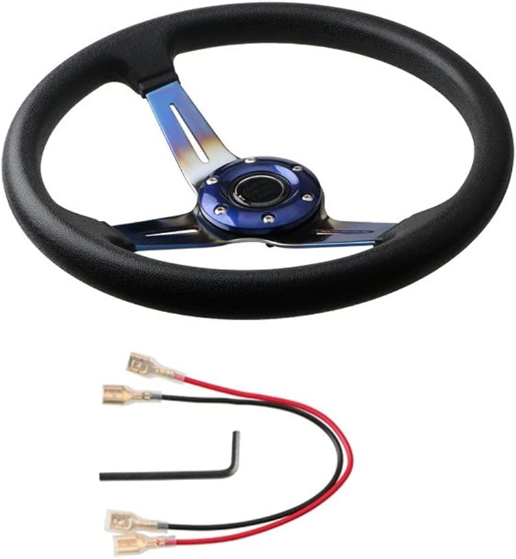 14 Inch Deep Dish Racing Steering Wheel Aluminum Alloy 6 Bolts Z5767