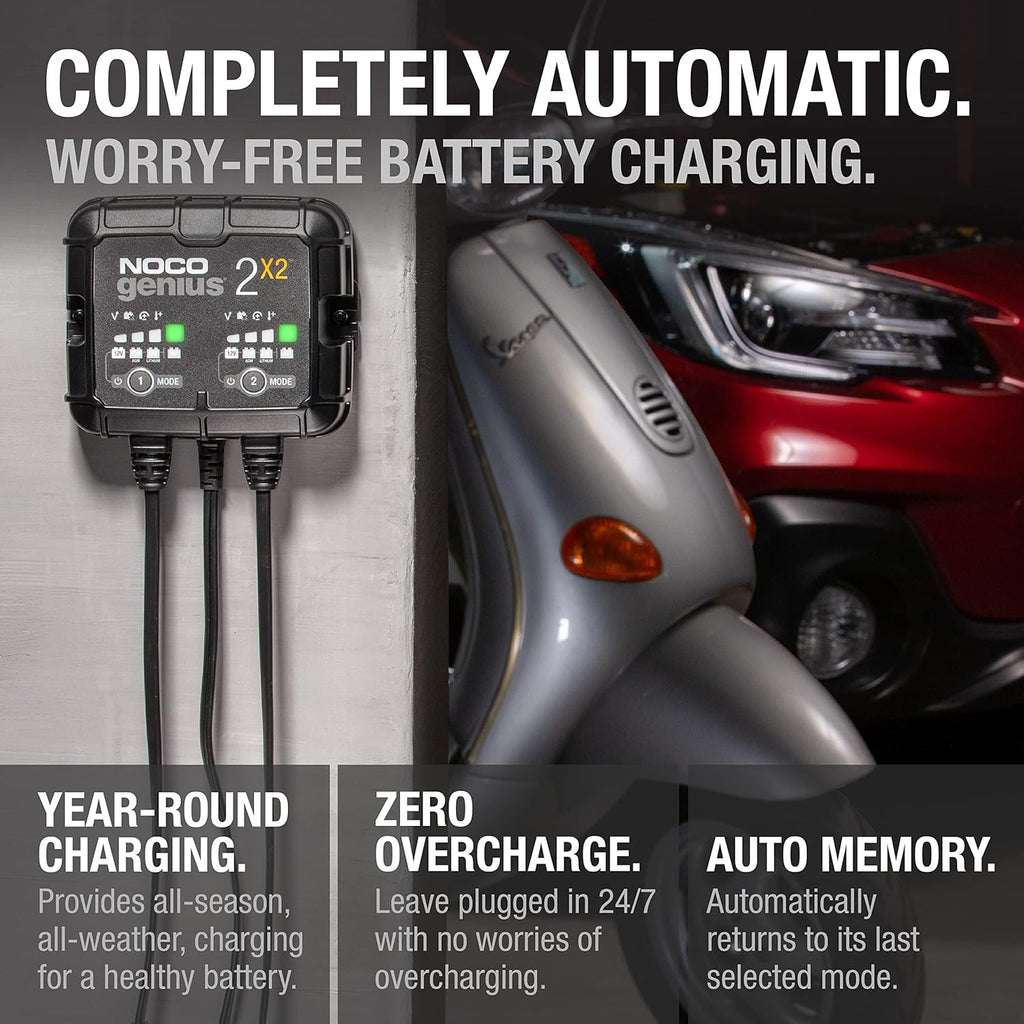2-Bank 4-Amp Fully-Automatic Smart Battery Charger F67263